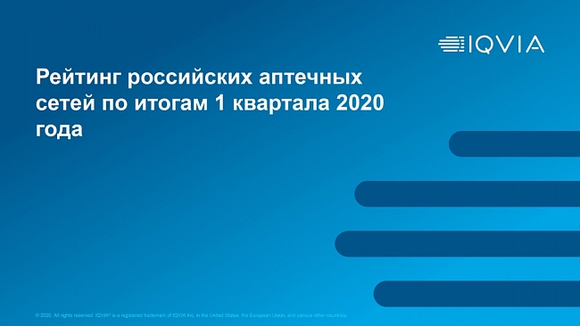 Рейтинг российских аптечных сетей по итогам 1 квартала 2020 года